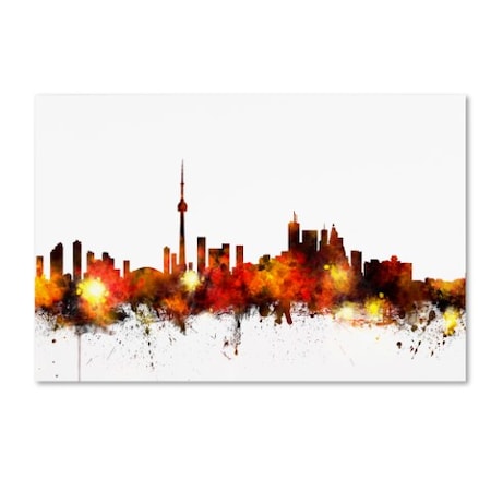 Michael Tompsett 'Toronto Canada Skyline III' Canvas Art,16x24